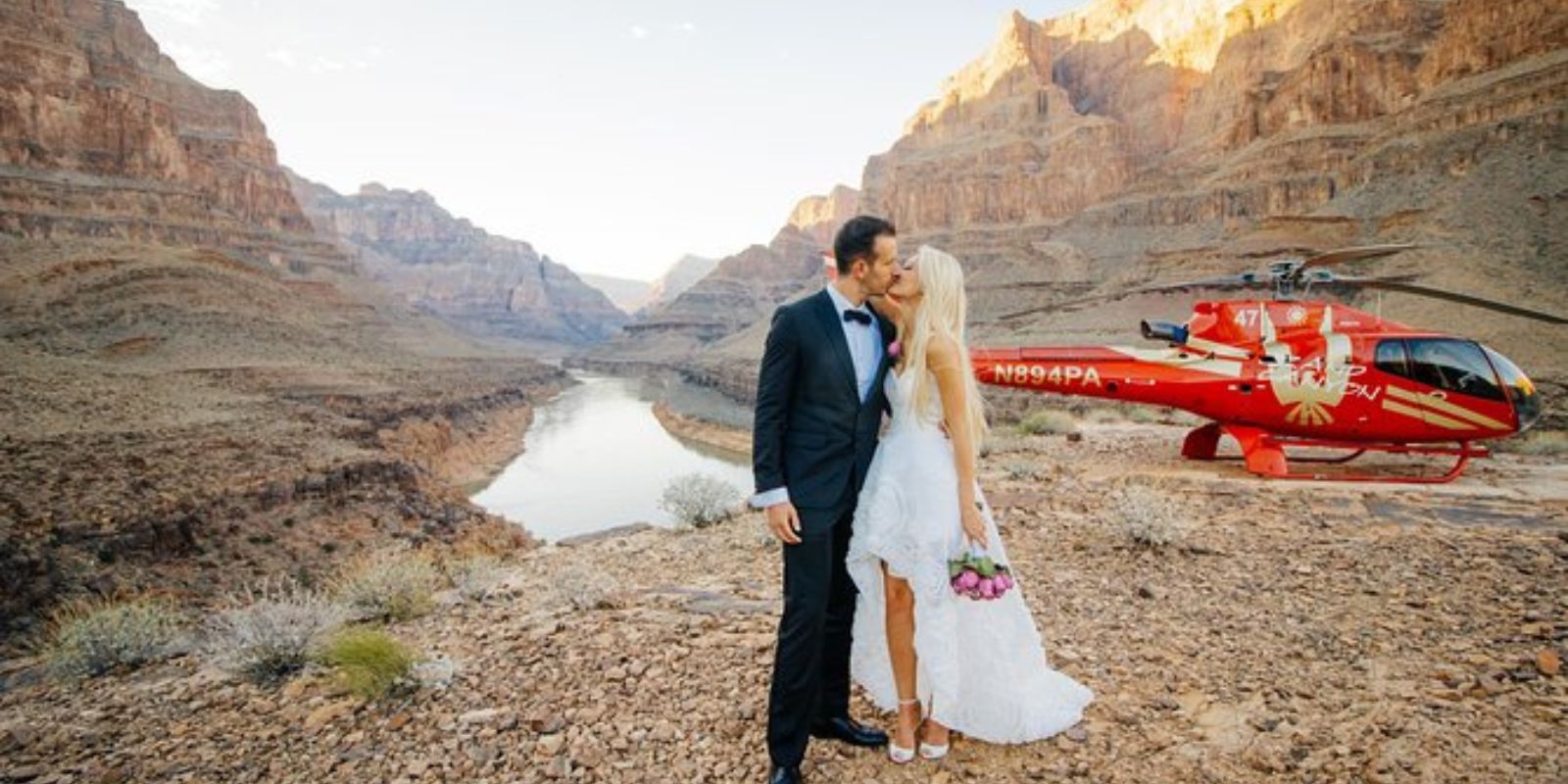 Vegas Helicopter Wedding at Twilight