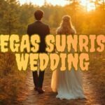 Romantic sunrise Vegas wedding
