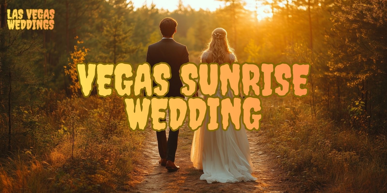 Romantic sunrise Vegas wedding
